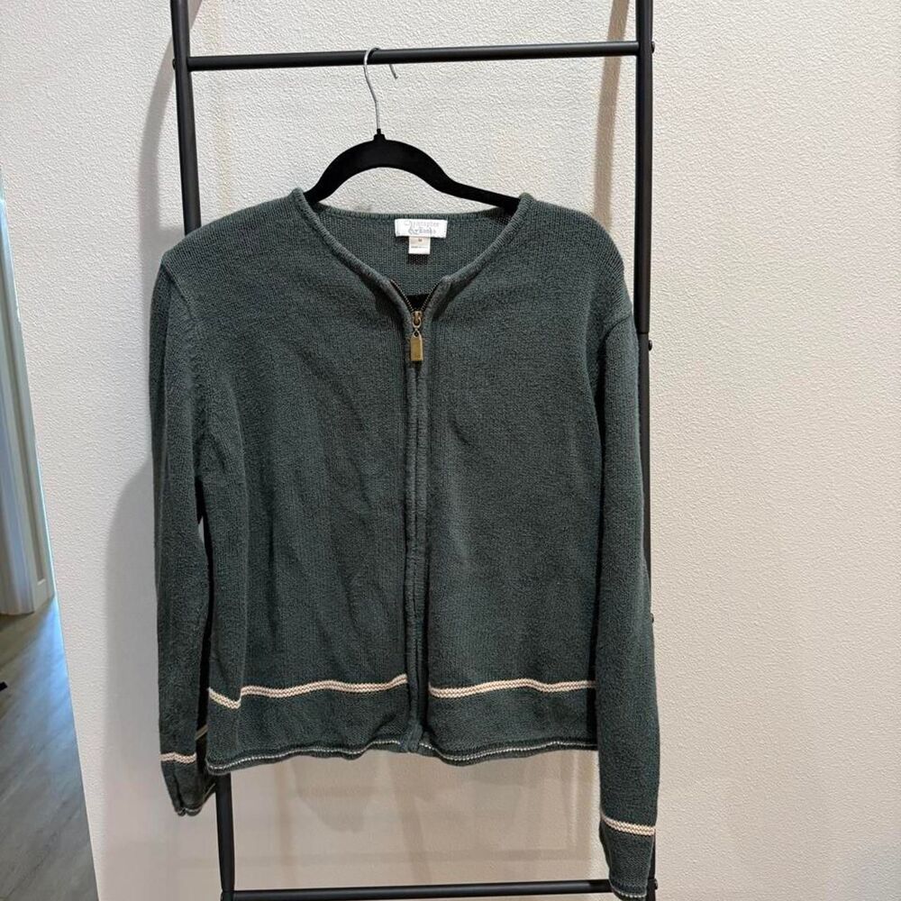 Women's Green and Blue Cardigan